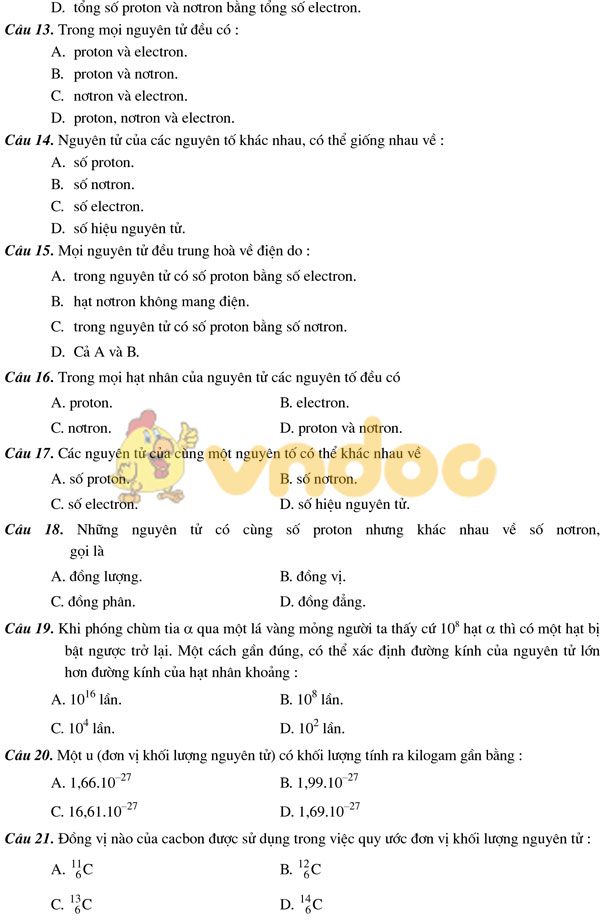 1000 câu trắc nghiệm môn Hóa học lớp 11