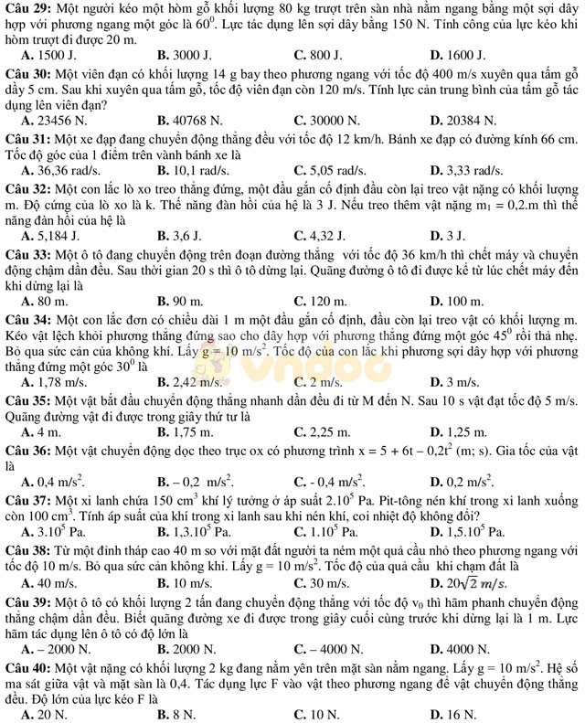 Đề thi khảo sát chất lượng đầu năm môn Vật lý lớp 11 trường THPT Thuận Thành 1, Bắc Ninh năm học 2017 - 2018