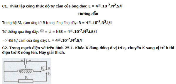 Giải bài tập môn Vật lý lớp 11