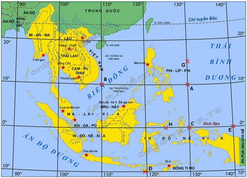 Phương hướng trên bản đồ. Kinh độ, vĩ độ và tọa độ địa lí