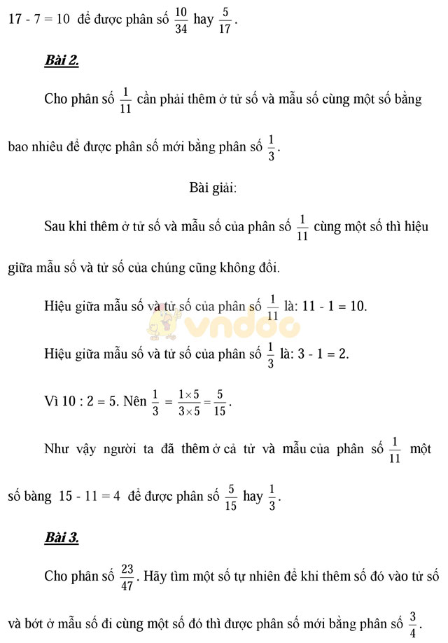 Một số bài tập về biến đổi phân số