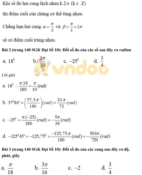 Giải bài tập trang 140 SGK Đại số 10
