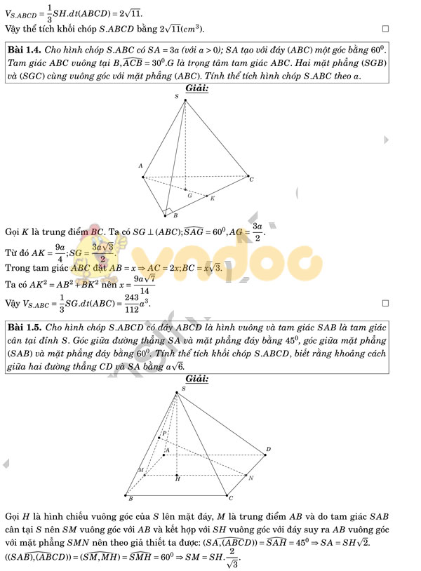 Bài tập Hình học không gian có đáp án