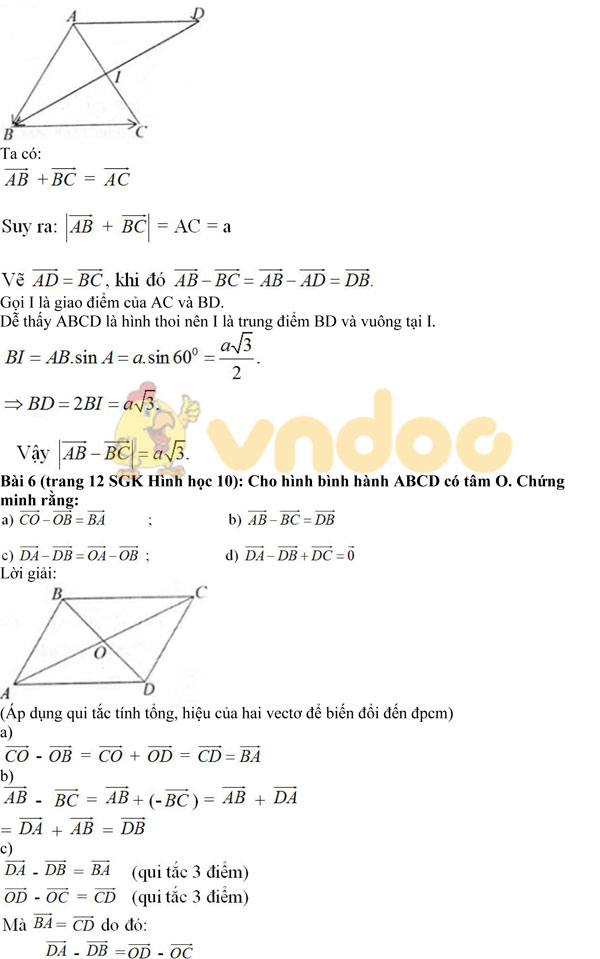 Giải chi tiết bài tập Hình học 10