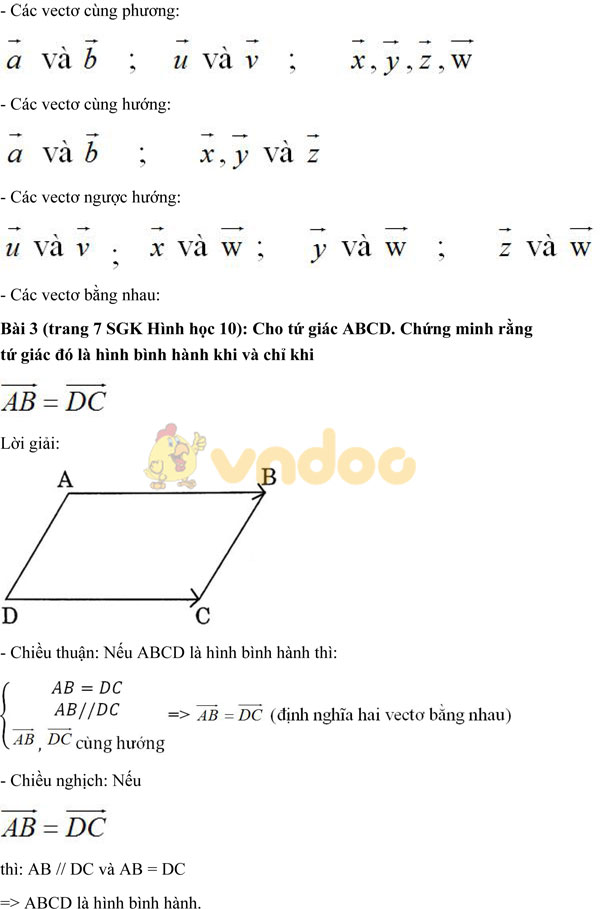 Giải chi tiết bài tập Hình học 10