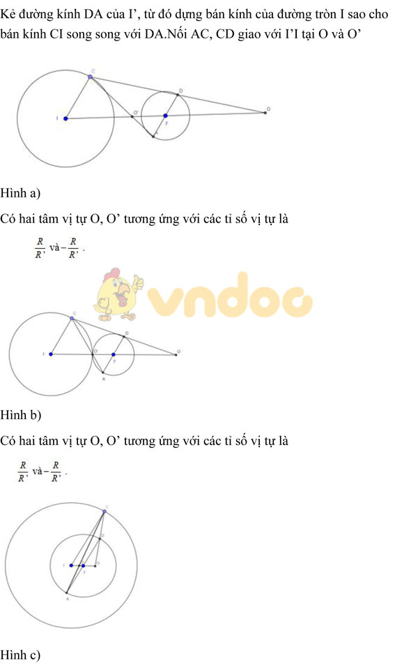 Giải bài tập Toán 11 chương 1 bài 7: Phép vị tự