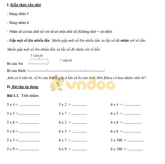 Bài tập Toán lớp 3