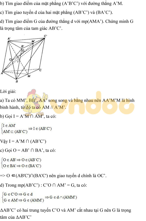 Giải bài tập Toán 11 chương 2 bài 4: Hai mặt phẳng song song