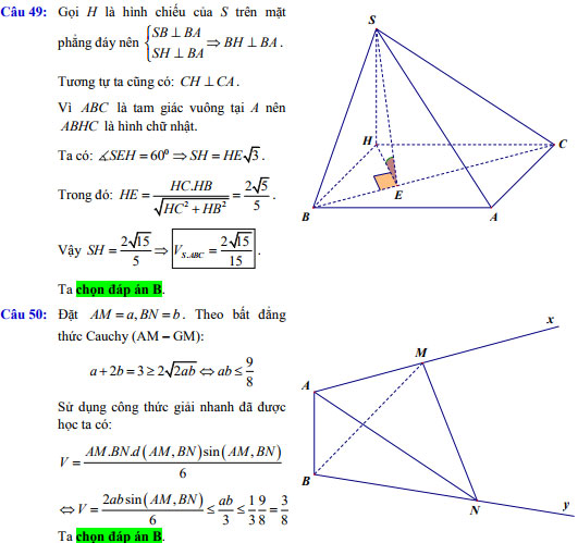 Đề thi thử THPT Quốc Gia môn Toán