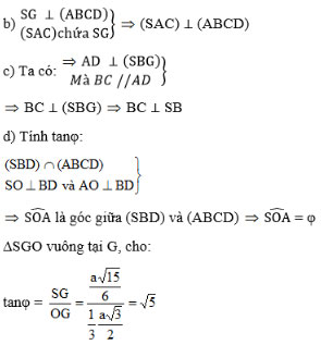 Giải bài tập Toán 11 bài tập ôn tập chương 3