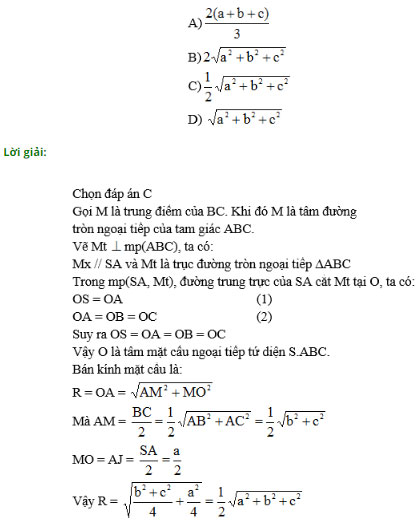 Câu hỏi trắc nghiệm Toán 12 chương 2
