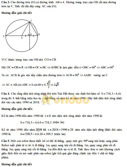 đề thi minh họa môn Toán thi vào lớp 10
