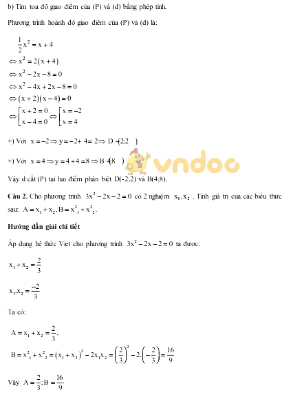đề thi minh họa môn Toán thi vào lớp 10