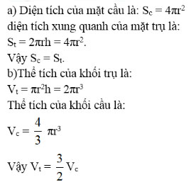 Giải bài tập Toán 12 ôn tập chương 2