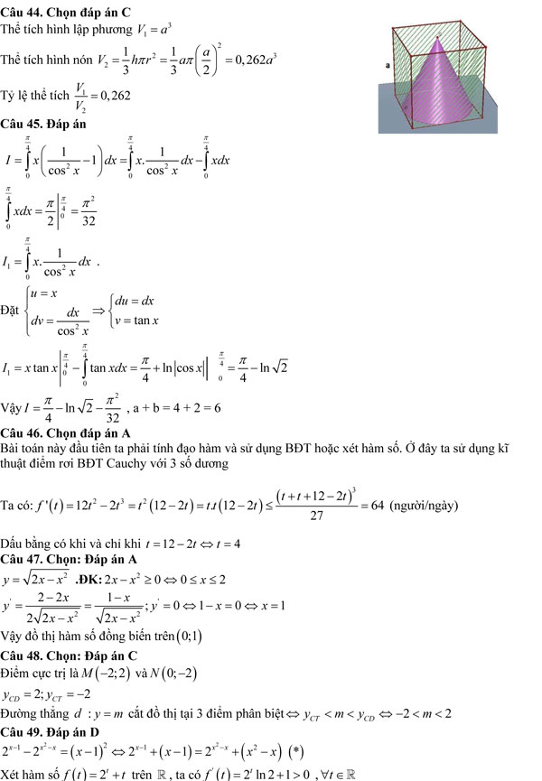 Đề thi thử THPT quốc gia môn Toán năm 2018
