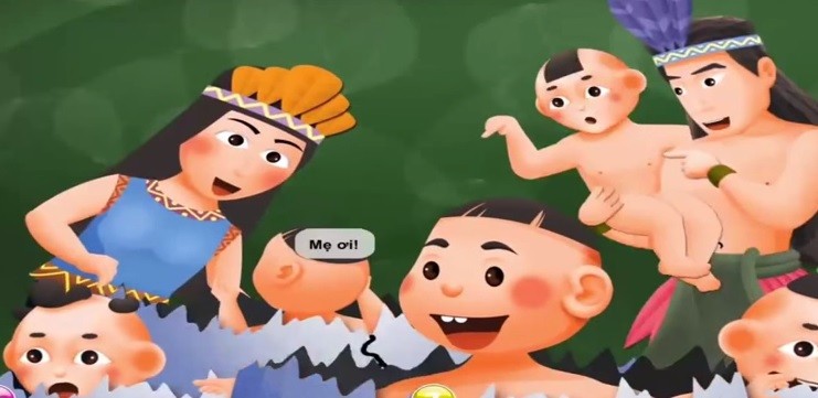 Đóng vai nhân vật Âu Cơ kể lại câu chuyện Con Rồng Cháu Tiên