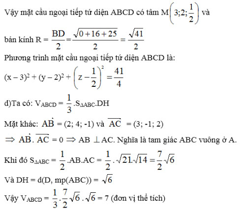 Giải bài tập ôn tập cuối năm Hình học 12