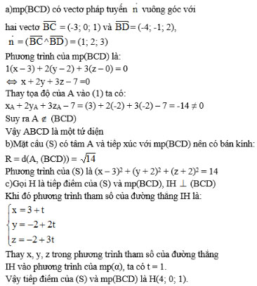 Giải bài tập ôn tập cuối năm Hình học 12