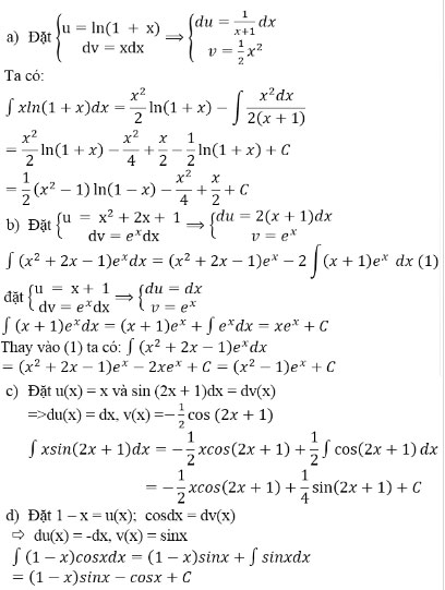 Giải bài tập Toán 12 chương 3 bài 1