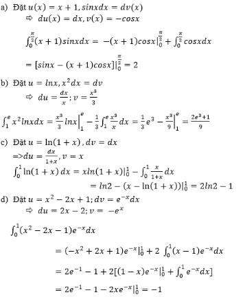 Giải bài tập Toán 12 chương 3 bài 2