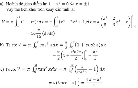 Giải bài tập Toán 12 chương 3 bài 3