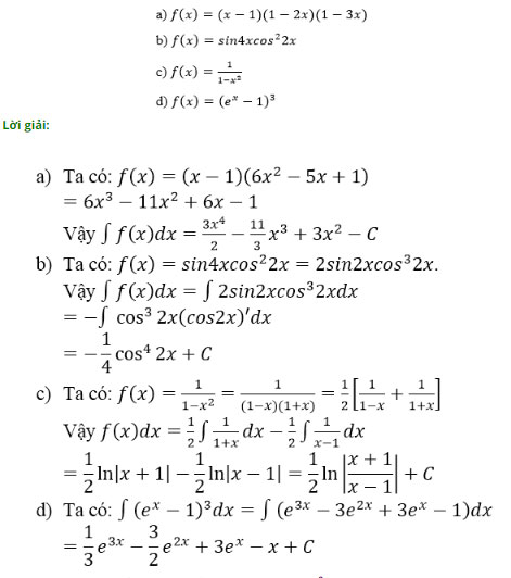 Giải bài tập Toán 12 ôn tập chương 3