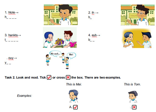 Đề thi giữa kì 1 tiếng Anh 3 