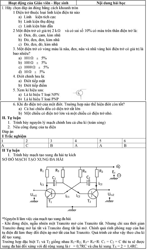 giáo án môn công nghệ lớp 12