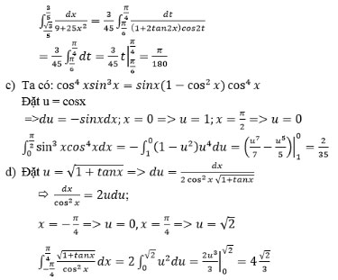 Giải Toán 12 Giải tích bài tập ôn tập cuối năm