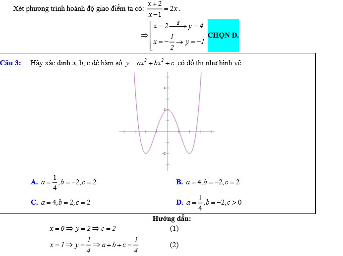 Đề khảo sát chất lượng môn Toán 12
