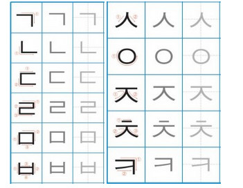 Cách viết chữ Hàn -1 