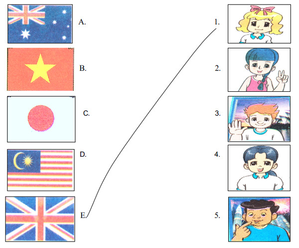 Đề thi giữa học kì 1 tiếng Anh 4 