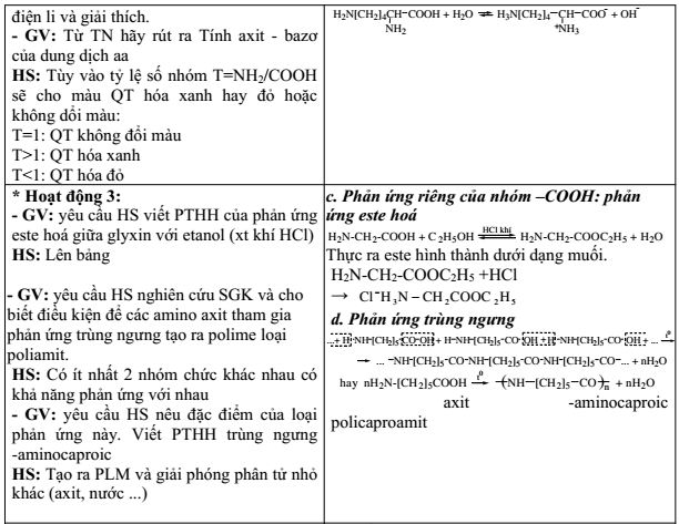 giáo án môn hóa học lớp 12