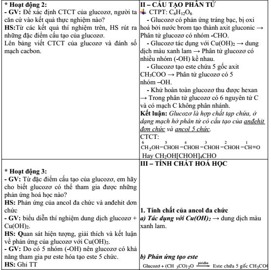 giáo án môn hóa học lớp 12