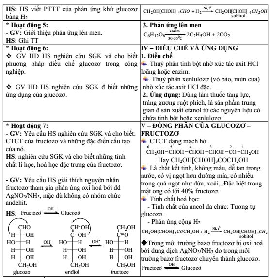 giáo án môn hóa học lớp 12