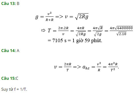 Trắc nghiệm Vật lý 10 chương 1: Chuyển động tròn đều