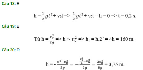 Trắc nghiệm Vật lý 10 chương 1