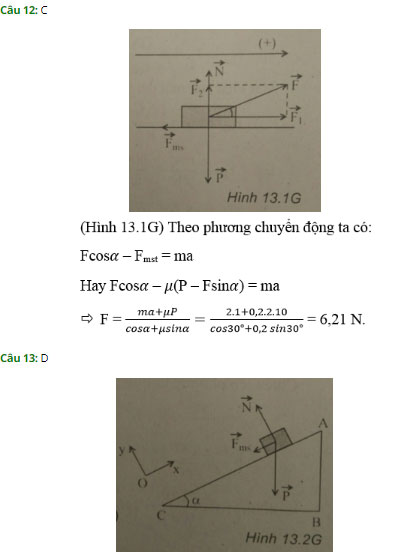 Trắc nghiệm Vật lý 10 chương 2