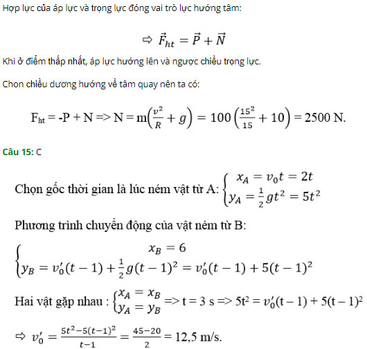 Trắc nghiệm Vật lý 10: Ôn tập cuối chương 2