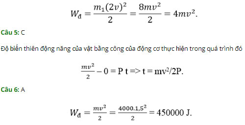 Trắc nghiệm Vật lý 10 chương 4