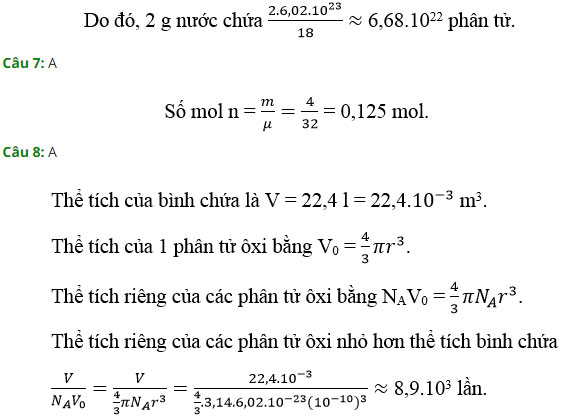 Trắc nghiệm Vật lý 10 chương 5
