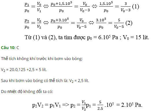 Trắc nghiệm Vật lý 10 chương 5