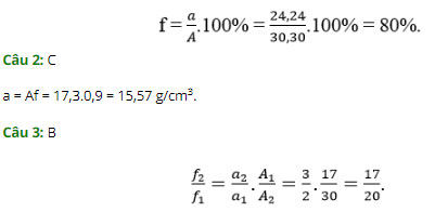 Trắc nghiệm Vật lý 10 chương 7