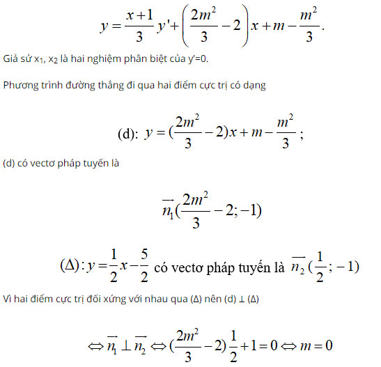Trắc nghiệm Toán 12 chương 1: Cực trị của hàm số