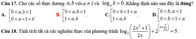 Đề thi thử THPT quốc gia môn Toán 