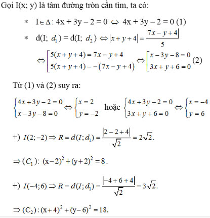 Giải bài tập Hình học 10: Ôn tập cuối năm
