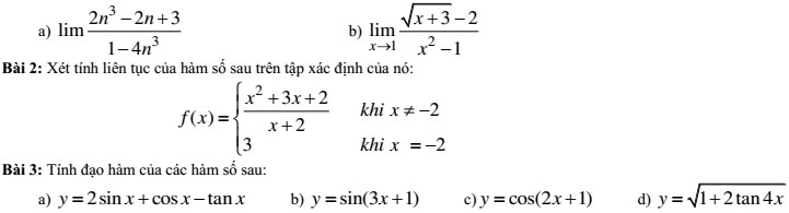 20 bộ đề thi học kì 2 môn Toán lớp 11 có đáp án
