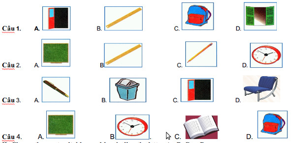 Đề thi học kì 1 lớp 6 môn tiếng Anh
