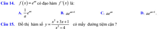 Đề thi thử học kỳ 1 môn Toán lớp 12 năm học 2017 - 2018