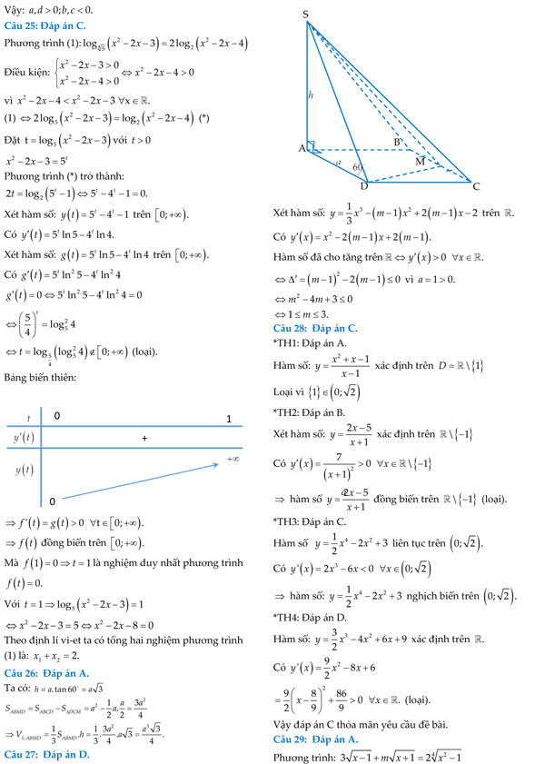 Đề thi thử THPT Quốc gia môn Toán năm 2018